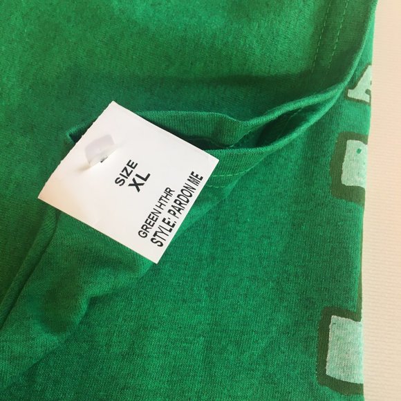 St. Paddys Holiday Tee Shirt Adult XL Green Mustache You For A Beer Graphic - Picture 5 of 7